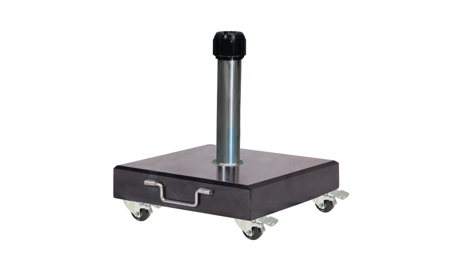 6009-parasolbase-Rome-40kg-granite-swivel_wheels-Platinum-8717591775140 Podstawa granitowa ROME II czarny polerowany granit 40 kg