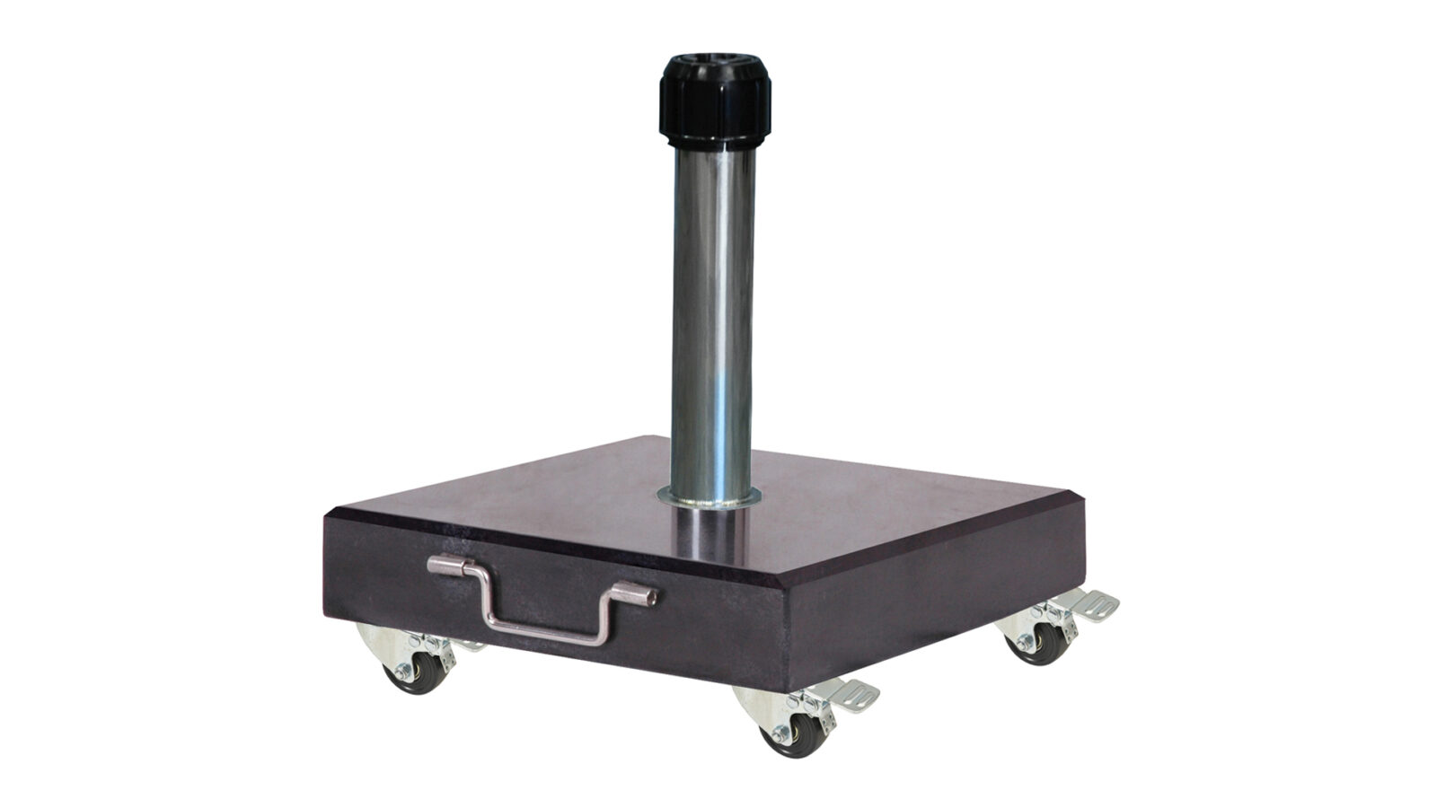 6090-parasolbase-Rome-60kg-granite-swivel-wheels-Platinum-8717591771319 Podstawa granitowa ROME II czarny polerowany granit 60 kg