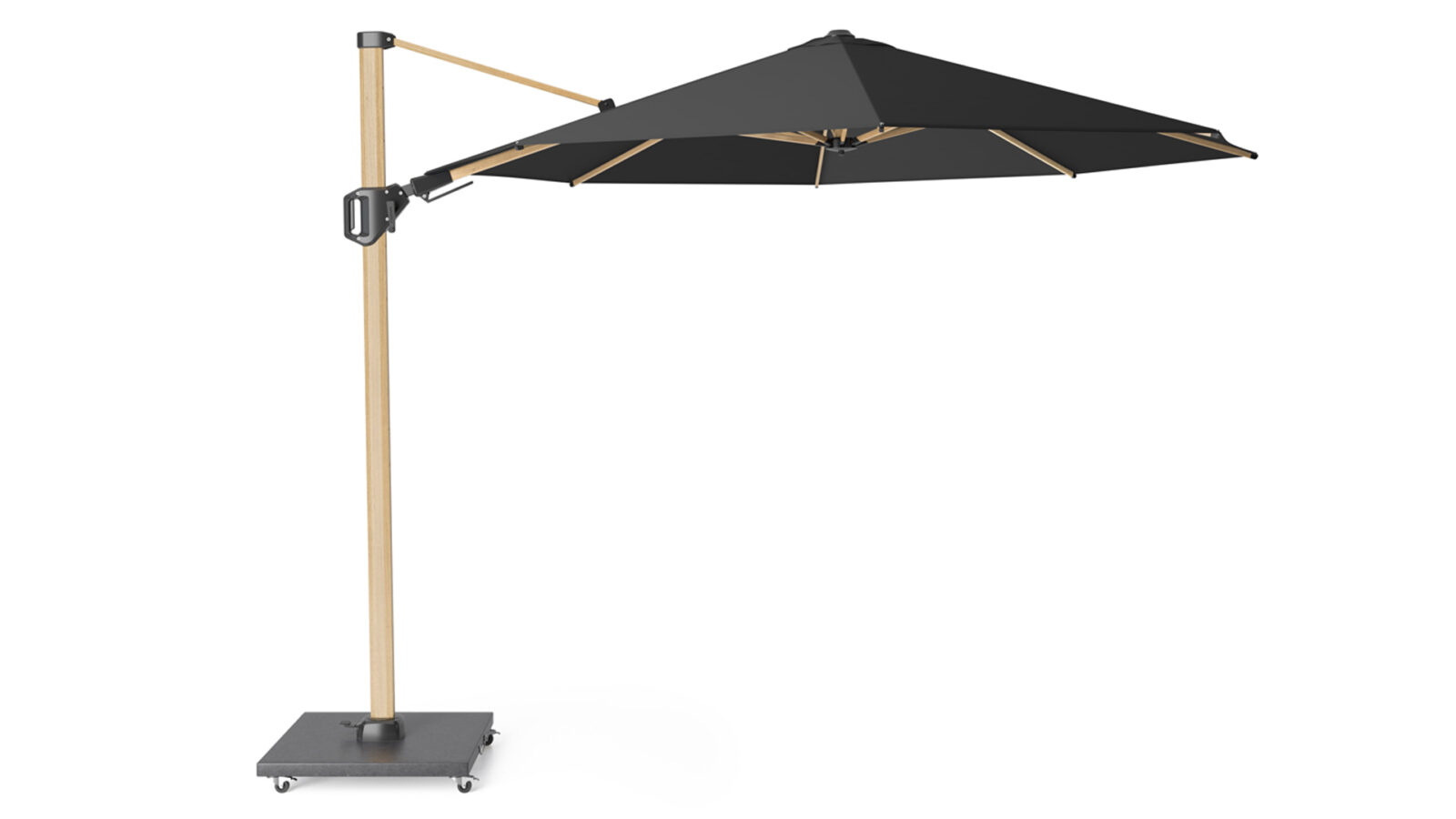 7136P-free_arm_parasol-Challenger-T2-Ø3,5-premium-faded_black-oak-Platinum-8717591777120 Parasol ogrodowy CHALLENGER T PREMIUM kolor stelazu Oak kolor Feded black 35 m