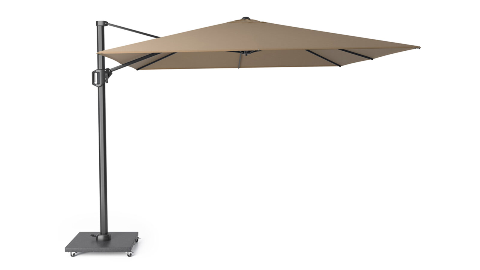 7142E-free_arm_parasol-Challenger-T1-3x3-taupe-Platinum-8717591773061 Parasol ogrodowy CHALLENGER T kolor stelazu Anthracite rozmiar 3 x 3 m Taupe