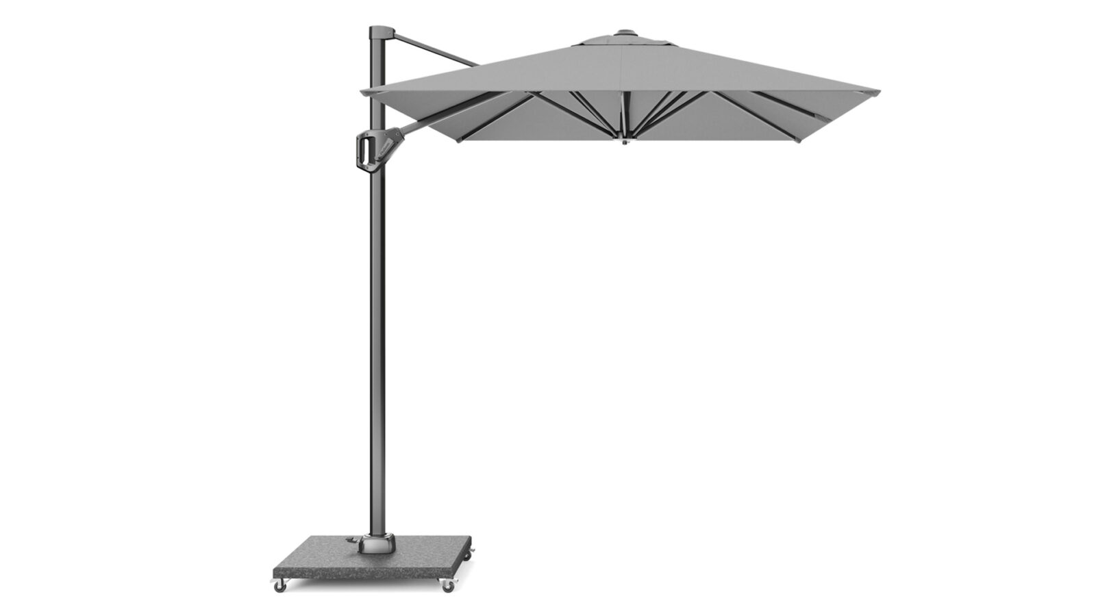 7150C-free_arm_parasol-Voyager-T1-3x2-lightgrey-Platinum-8720039162662 Parasol ogrodowy VOYAGER T kolor stelazu Anthracite kolor Light Grey 3 x 2 m