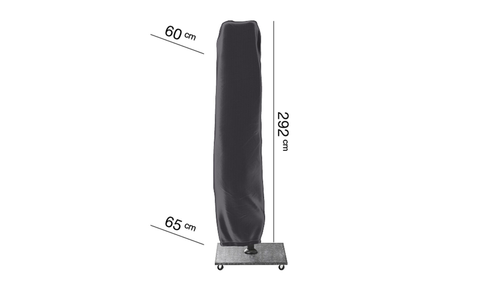 7978_free-arm_parasol_cover_H292x60-anthracite-M-Aerocover-65_8717591770046 Pokrowiec na parasol ogrodowy z noga boczna H292x65 cm