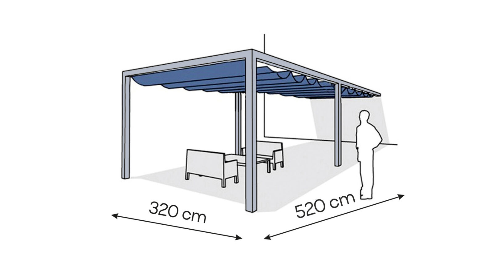pergola _aluminiowa_przyscienna1_duza_320x520_s Pergola aluminiowa PS1 320 x 520 cm - Srebrny - obrazek 1