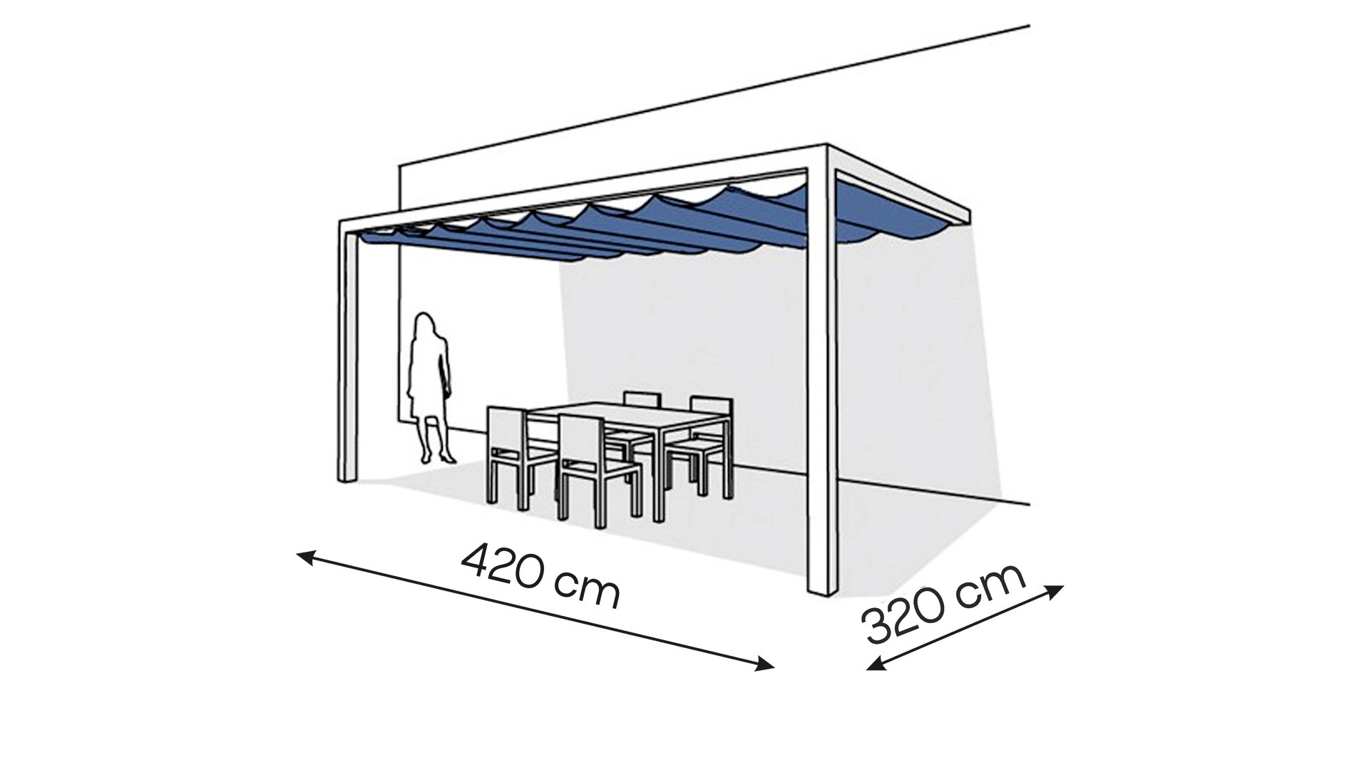 pergola _aluminiowa_przyscienna2_mala_320x420 Pergola aluminiowa PS2 320 x 420 cm - Biały - obrazek 1