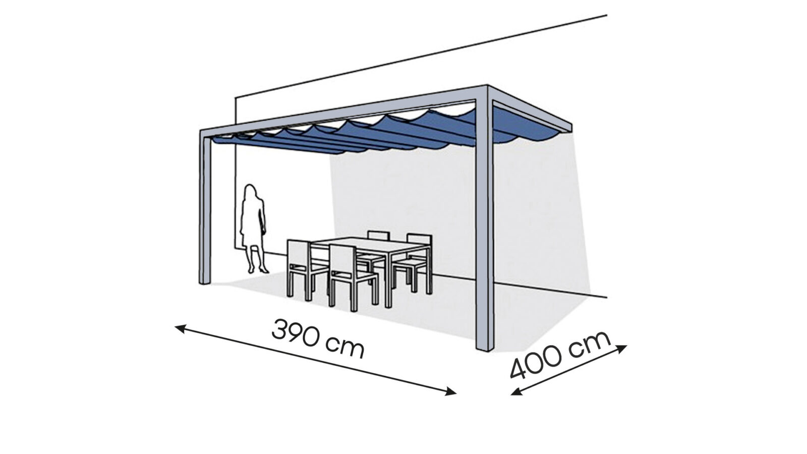 pergola _aluminiowa_przyscienna2_mala_400x390_s Pergola aluminiowa PS2 400 x 390 cm - Srebrny - obrazek 1