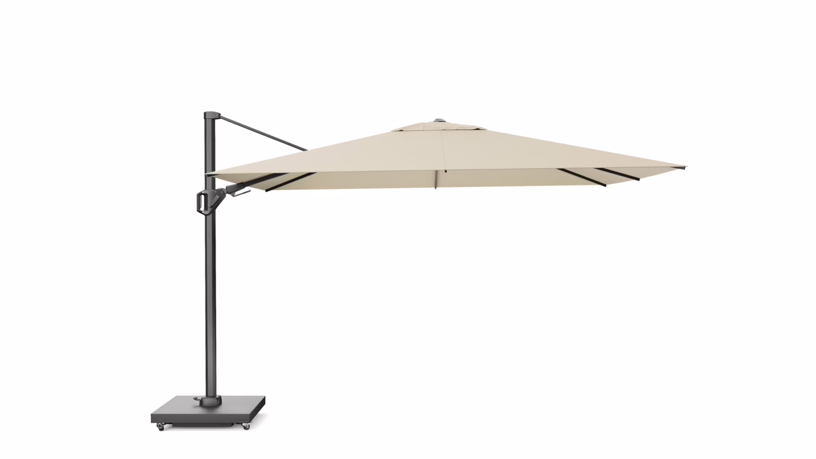 P01_Platinum_Sun_-_Shade_7137O_ChallengerT2-350x260-Champagne-87.jpg Parasol ogrodowy CHALLENGER T² PREMIUM - kolor stelażu: Anthracite - kolor: Champagne - 3,5 x 2,6 m - obrazek 1