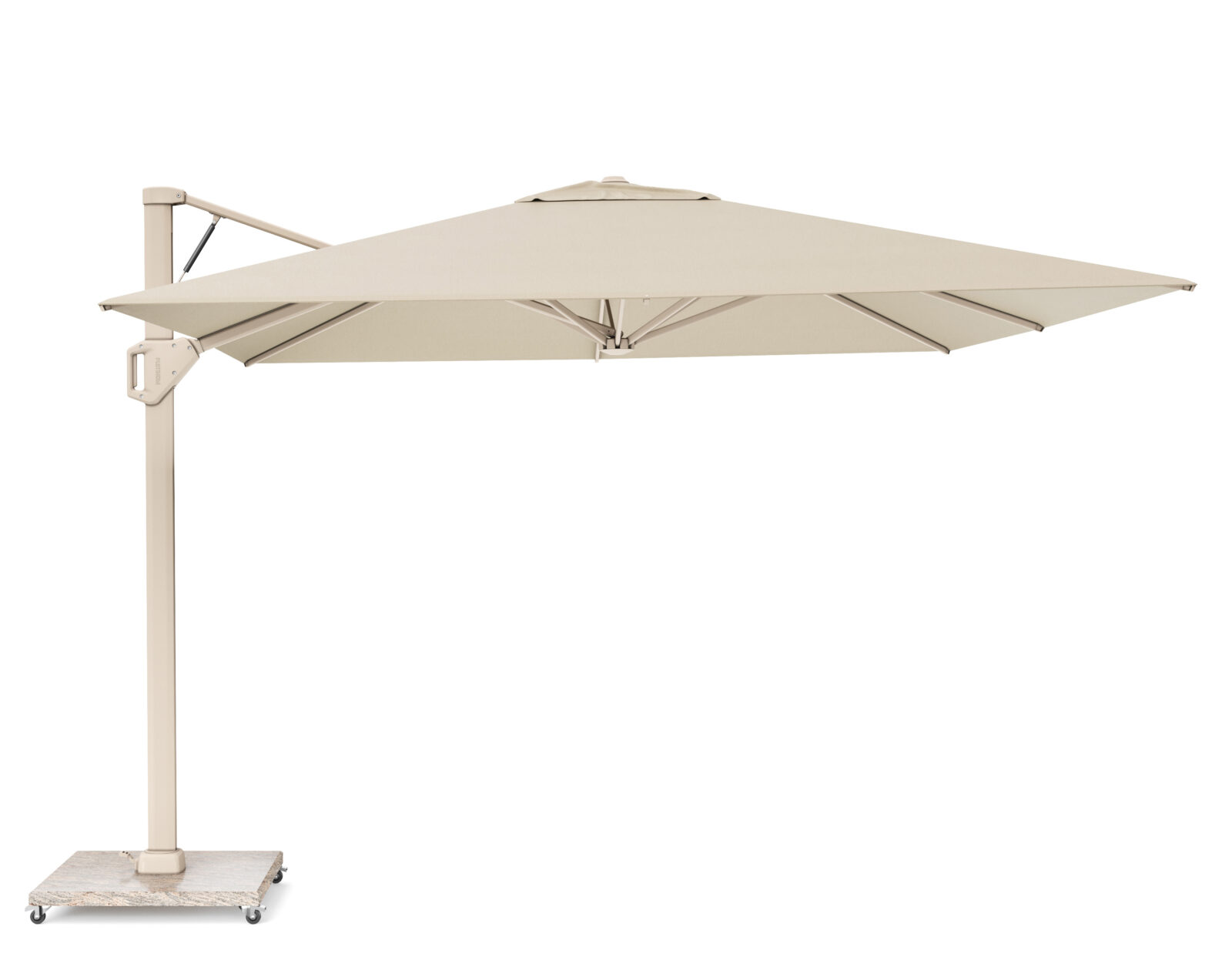 Beaufort-Champagne-7153O Parasol ogrodowy BEAUFORT PREMIUM – kolor stelażu: Sandstone – kolor: Champagne – 3,2 x 3,2 m - obrazek 1