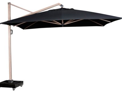 Parasol ogrodowy ICON T  kolor stelazu Oak  kolor Feded black  35 x 35 m