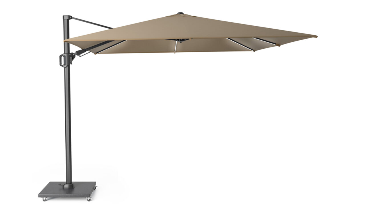 Parasol ogrodowy CHALLENGER T GLOW kolor stelazu Anthracite rozmiar 3 x 3 m Taupe