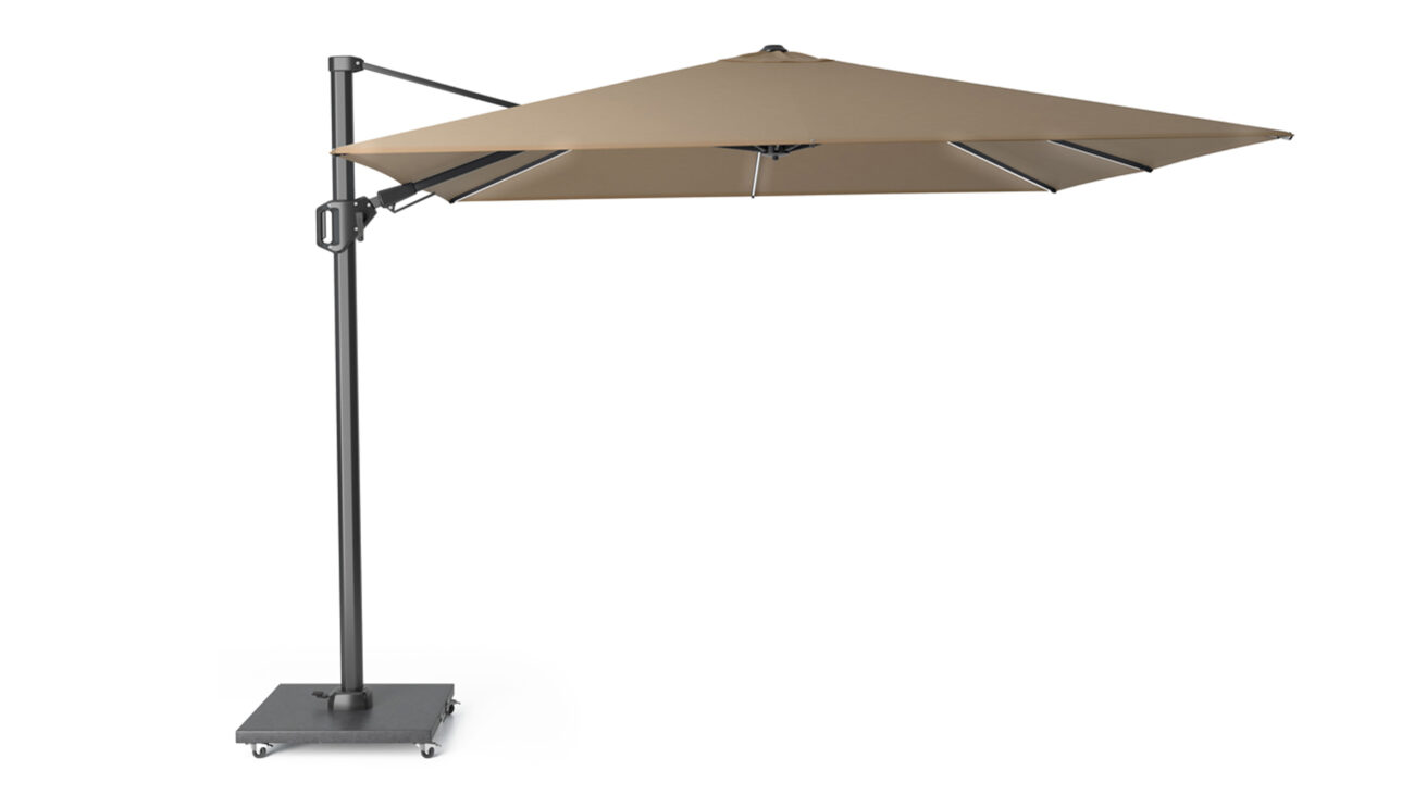 Parasol ogrodowy CHALLENGER T kolor stelazu Anthracite rozmiar 3 x 3 m Taupe