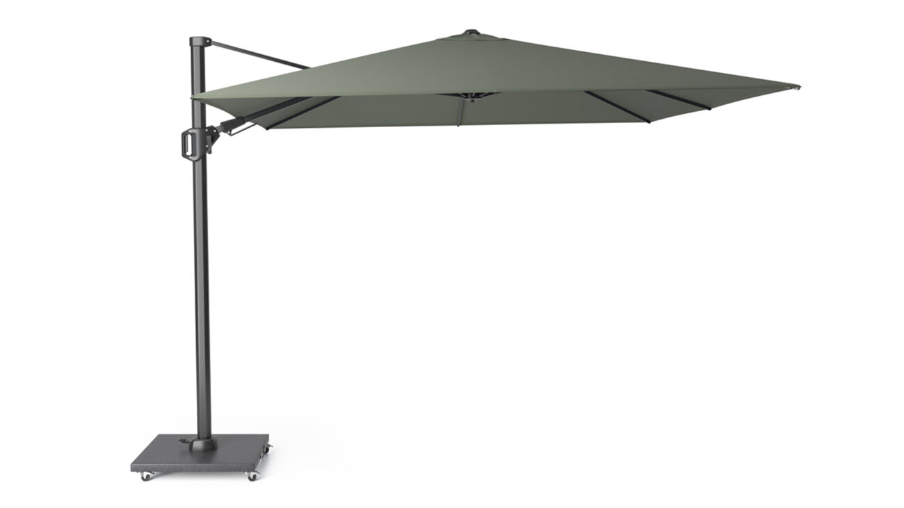 Parasol ogrodowy CHALLENGER T kolor stelazu Anthracite rozmiar 3 x 3 m Olive