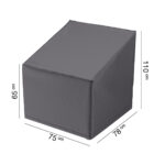 Pokrowiec trapezowy na krzesla ogrodowe 75x78xH65110 cm