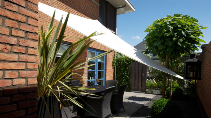 Zagiel wodoodporny  kwadrat 5 x 5 m kolor Kremowy