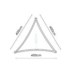 Żagiel wodoodporny – trójkąt 4 x 4 x 4 m kolor Szary - obrazek 3