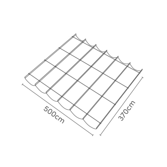 Roleta rzymska 3,7 m x 5 m kolor Antracyt - obrazek 3