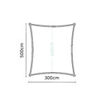 Żagiel – prostokąt 3 x 5 m kolor Czarny - obrazek 4