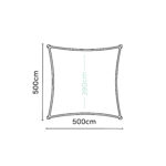 Żagiel – kwadrat 5 x 5 m kolor Piaskowy - obrazek 4