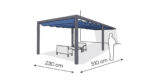 Pergola aluminiowa PS1 230 x 510 cm  Antracyt