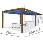 Pergola aluminiowa PS1 230 x 520 cm - Zamówienie indywidualne