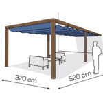 Pergola aluminiowa PS1 320 x 520 cm - Zamówienie indywidualne
