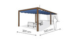 Pergola aluminiowa PS1 320 x 520 cm - Zamówienie indywidualne