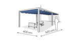 Pergola aluminiowa PS1 400 x 520 cm - Biały