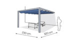 Pergola aluminiowa PS1 230 x 320 cm - Srebrny