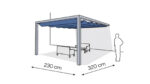Pergola aluminiowa PS1 230 x 320 cm - Srebrny