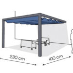 Pergola aluminiowa PS1 230 x 410 cm Antracyt