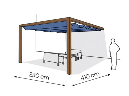 Pergola aluminiowa PS1 230 x 410 cm  Zamowienie indywidualne