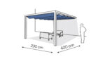 Pergola aluminiowa PS1 230 x 420 cm - Biały