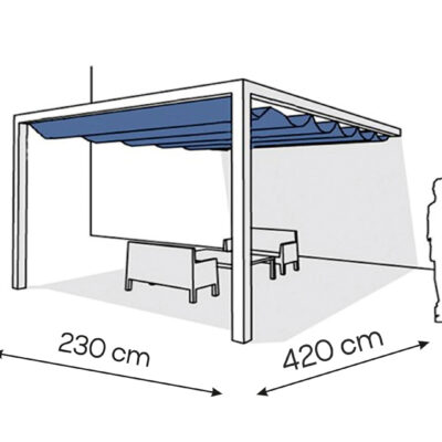 Pergola aluminiowa PS1 230 x 420 cm - Biały