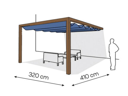 Pergola aluminiowa PS1 320 x 410 cm  Zamowienie indywidualne