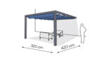 Pergola aluminiowa PS1 320 x 420 cm - Antracyt