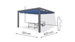 Pergola aluminiowa PS1 320 x 420 cm - Antracyt