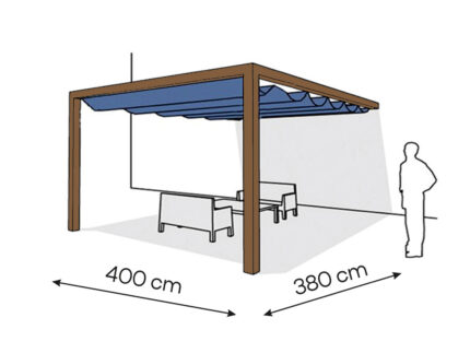 Pergola aluminiowa PS1 400 x 380 cm  Zamowienie indywidualne