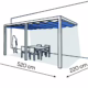 Pergola aluminiowa PS2 220 x 520 cm  Bialy