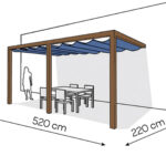 Pergola aluminiowa PS2 220 x 520 cm Zamowienie indywidualne
