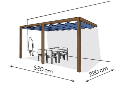 Pergola aluminiowa PS2 220 x 520 cm  Zamowienie indywidualne