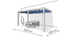 Pergola aluminiowa PS2 230 x 520 cm - Biały