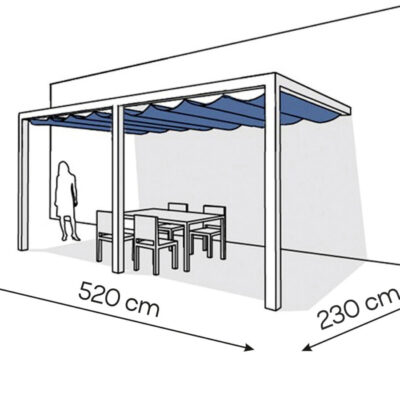 Pergola aluminiowa PS2 230 x 520 cm - Biały