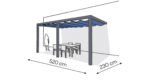 Pergola aluminiowa PS2 230 x 520 cm - Antracyt