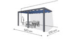 Pergola aluminiowa PS2 230 x 520 cm - Antracyt