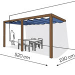 Pergola aluminiowa PS2 230 x 520 cm - Zamówienie indywidualne