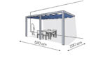Pergola aluminiowa PS2 230 x 520 cm - Srebrny