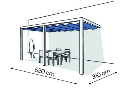 Pergola aluminiowa PS2 310 x 520 cm  Bialy