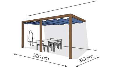 Pergola aluminiowa PS2 310 x 520 cm  Zamowienie indywidualne