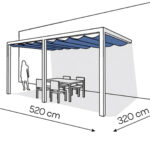 Pergola aluminiowa PS2 320 x 520 cm - Biały