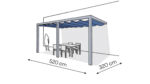 Pergola aluminiowa PS2 320 x 520 cm - Srebrny