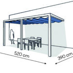 Pergola aluminiowa PS2 390 x 520 cm Bialy